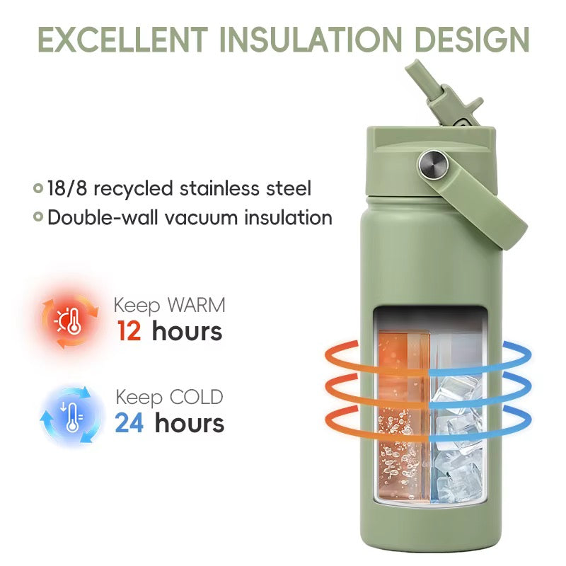 Cream 500 ml water bottle with product features